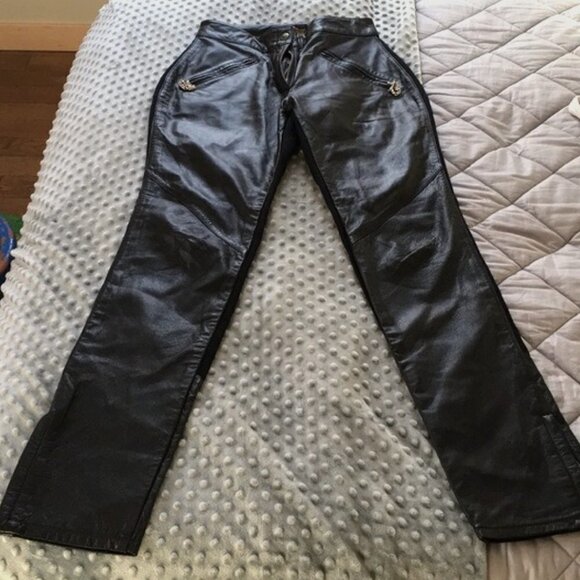 Harley-Davidson Pants - Harley Davidson Women's Leather Pants Size 6 / 34